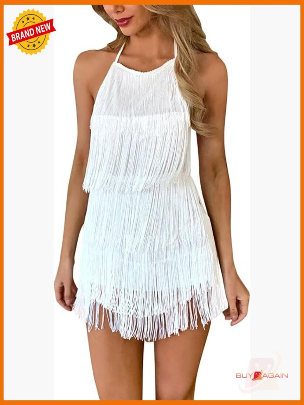 Sexy Backless Fringe Jumpsuit - Halter Neck Tassel Romper Club Party Bodysuit